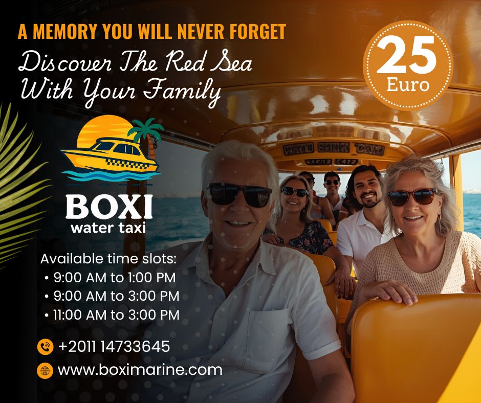 Family Tour with Boxi Marine Public water Taxi in Hurghada